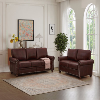 Living Room Sofa With Storage Sofa 2+3 Sectional Burgundy Faux Leather