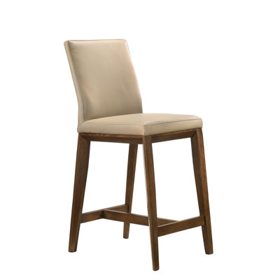 Jessia Upholstered Counter Stool with Solid Wood Frame