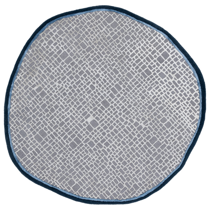 Fifth Avenue Hand Tufted Viscose,Wool, Cotton Geometric Indoor Rug, Square 3'