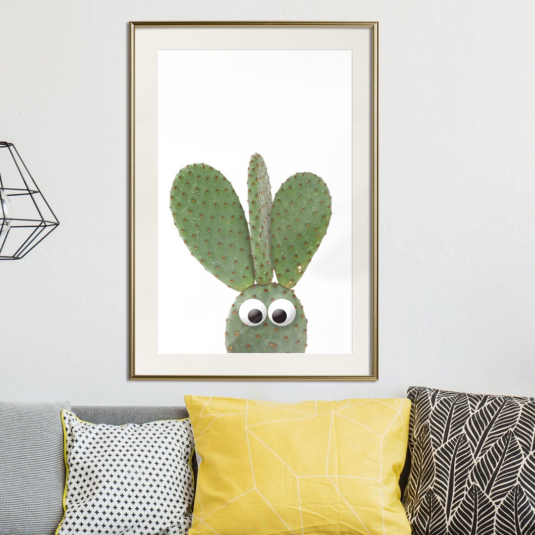 Gerahmter Grafikdruck Funny Cactus III