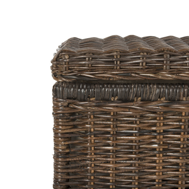 Elijah 30.7" Wicker Storage Trunk, Brown