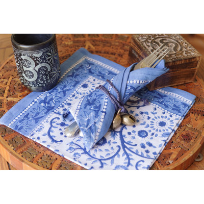 Arrowood Cotton Floral Square Napkin