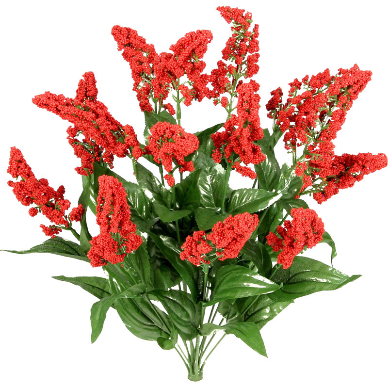 Bourre de bruyère artificielle 14 tiges, Rouge