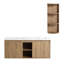 Meuble-lavabo mural 48 po avec double lavabo et support de rangement