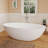 Fslefay 71'' Freestanding Bathtub Solid Surface Deep Soaking Tubs-125401454