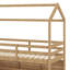 Lit mezzanine simple en bois avec glissade-76378511