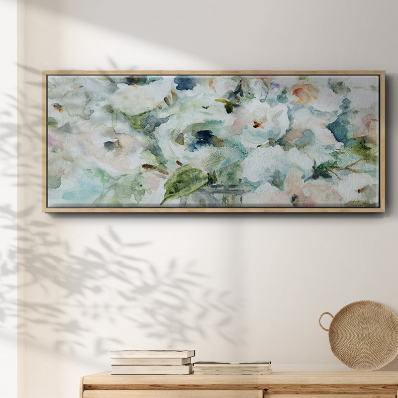 Blooming Softly- Framed Canvas, 20" H x 50" W