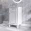 Meuble-lavabo simple blanc autoportant de 18 pouces avec lavabo en céramique, avec porte à fermeture douce, tablette réglable-1292383481