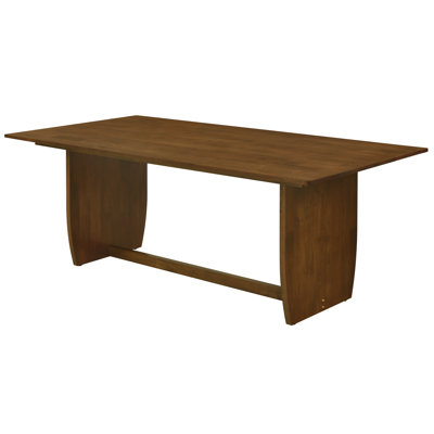 Dublin Solid Wood Dining Table with Trestle Base in Warm Walnut Finish