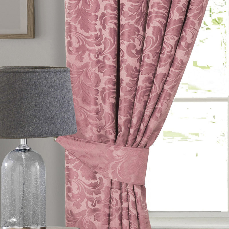Odon Fabric 20cm Curtain Tiebacks, Pink