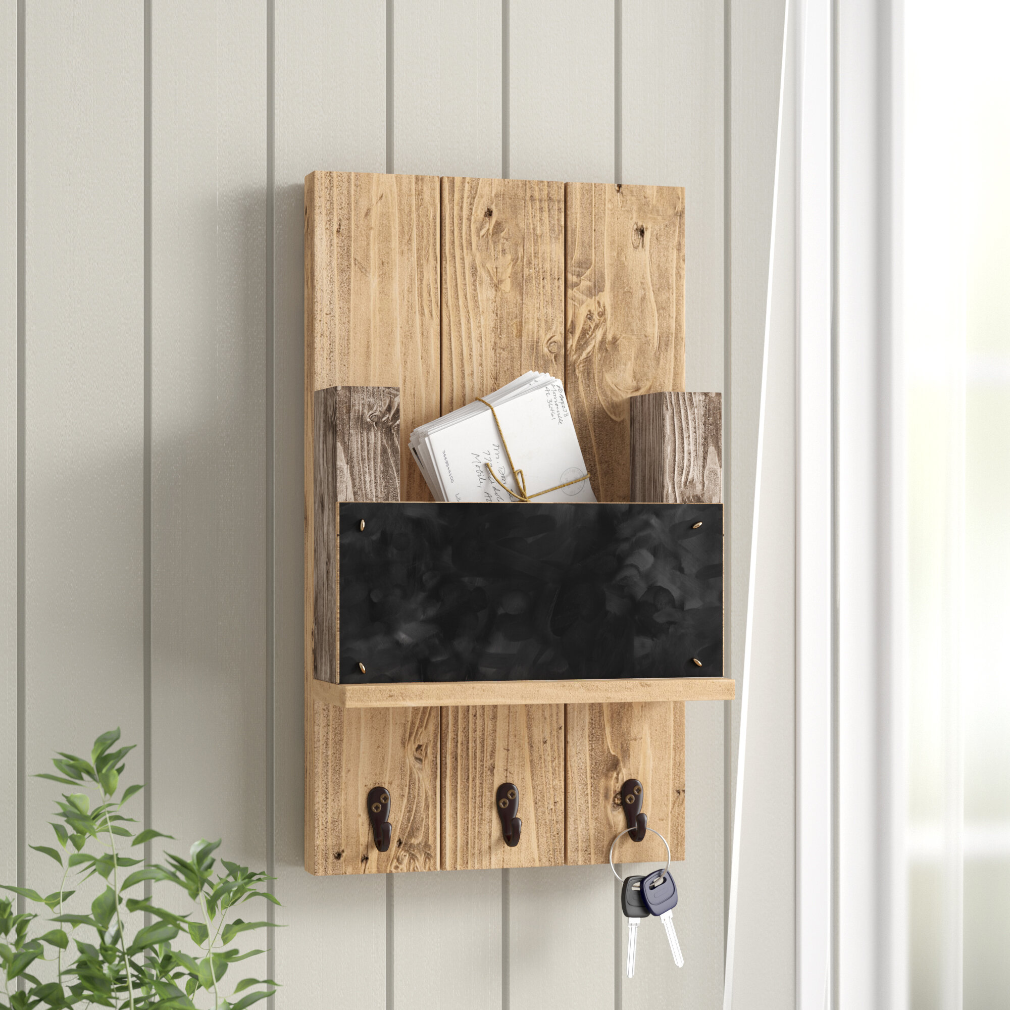 Steelside™ Eleuterio Metal Wall Organizer with Wall Baskets