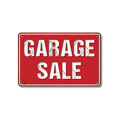 Garage Sale Street 18 Inch x 24 Inch Novelty Aluminum Sign