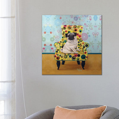 Pug-a-dots 1 Piece Wrapped Canvas Wall Art