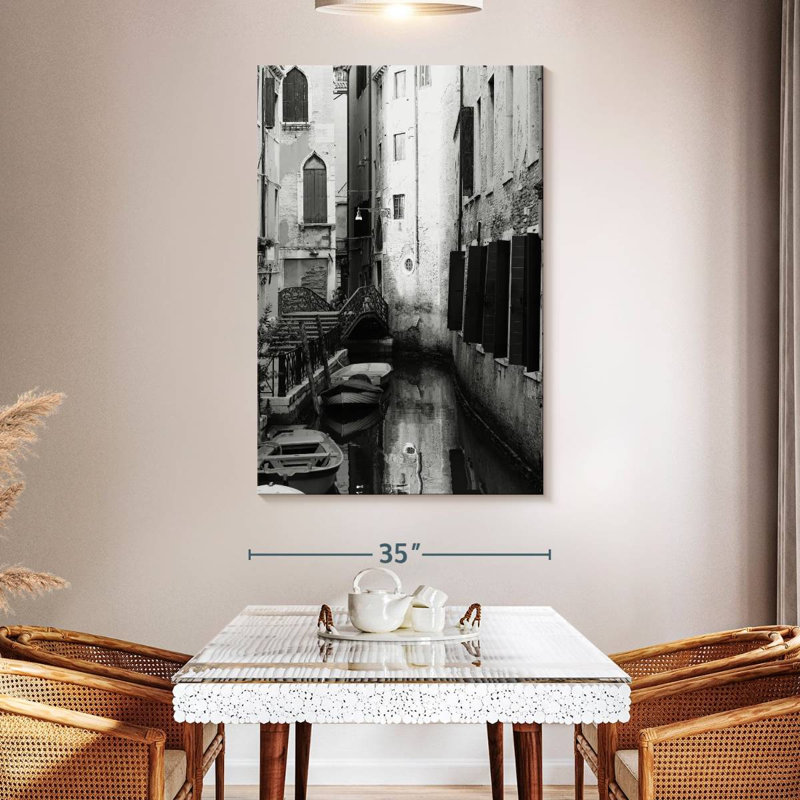 Aime la vieille Venise, H 51 po x l 34 po