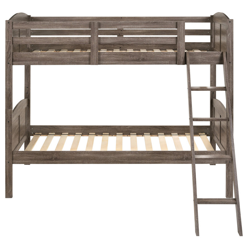 Flynn Bunk Bed with Built-in Ladder, Twin Over Twin