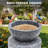 40" Modern Dual-Layer Water Fountain with LED Lights, Column Cascading Waterfall Decor, Weather-Resistant Resin Outdoor Feature