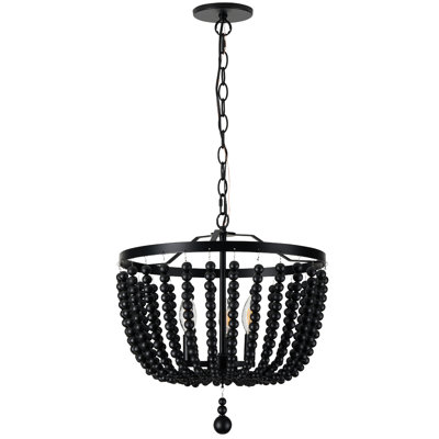 Luminaire suspendu perlé 3 lumières Moro