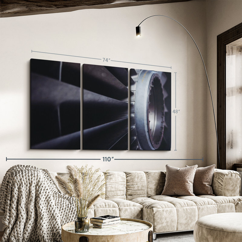 " Airplane Engine ", 48" H x 74" W x 1.25" D
