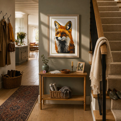 Fox Study Boho - Framed Print