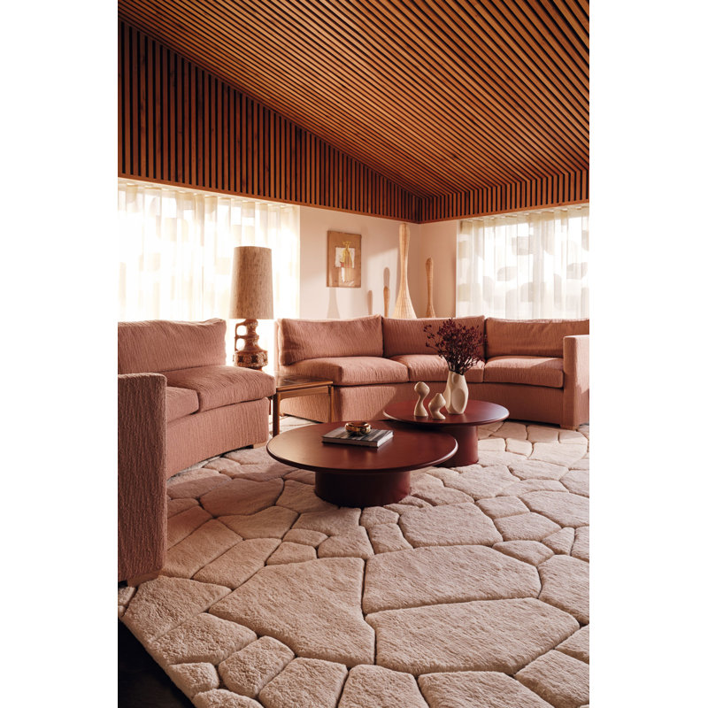 Crackle Natural Area Rug, Rectangle 4' x 6'