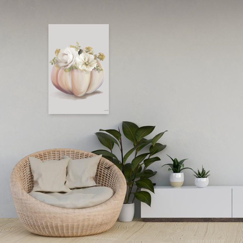 Art contemporain de fleurs d'automne, H 24 po x l 16 po