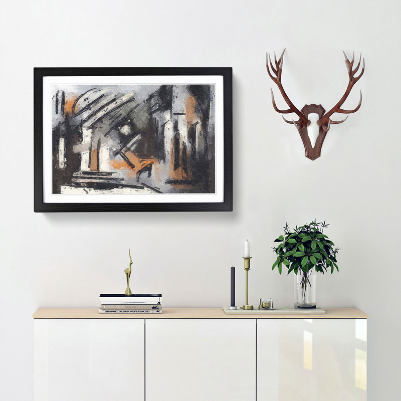 Abstract Vol.73 by S.Johnson - Single Picture Frame Print, Black Framed, 33cm H x 45cm W x 2cm D