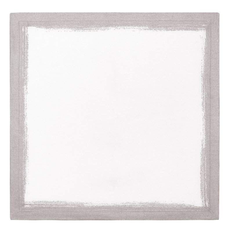 Metallic Brushstroke Linen Napkin, White