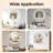 19.7In LED Round Bathroom Mirror 3 Colors Light Dimmable