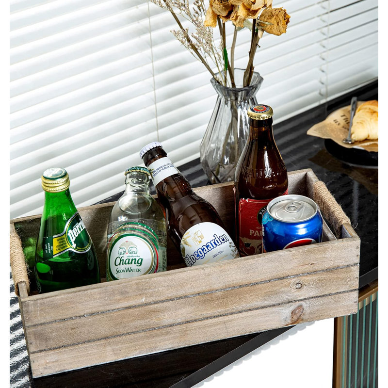 Porte-papier hygiénique en bois rustique, décor de salle de bain de ferme, panier de réservoir de toilette, contenant de rangement décoratif (gris rustique)