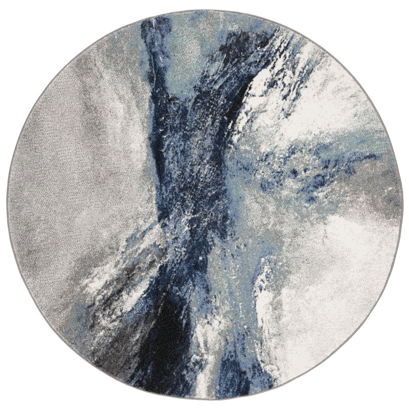 Elara Performance Abstract Rug, Round 8'