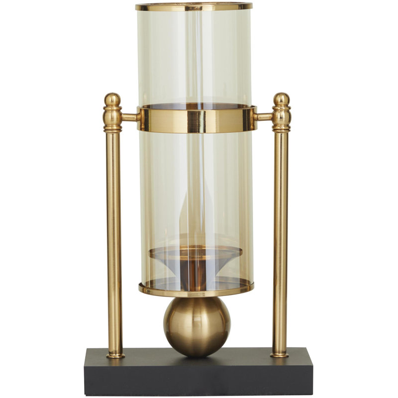 Porte-bougie abstrait moderne en métal, H 13,3 po x l 7,9 po x P 4,2 po