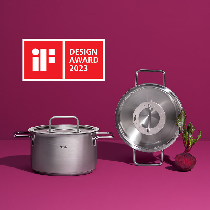 Fissler® Pure Collection Stainless Steel Stockpot with Glass Lid, 10.20"
