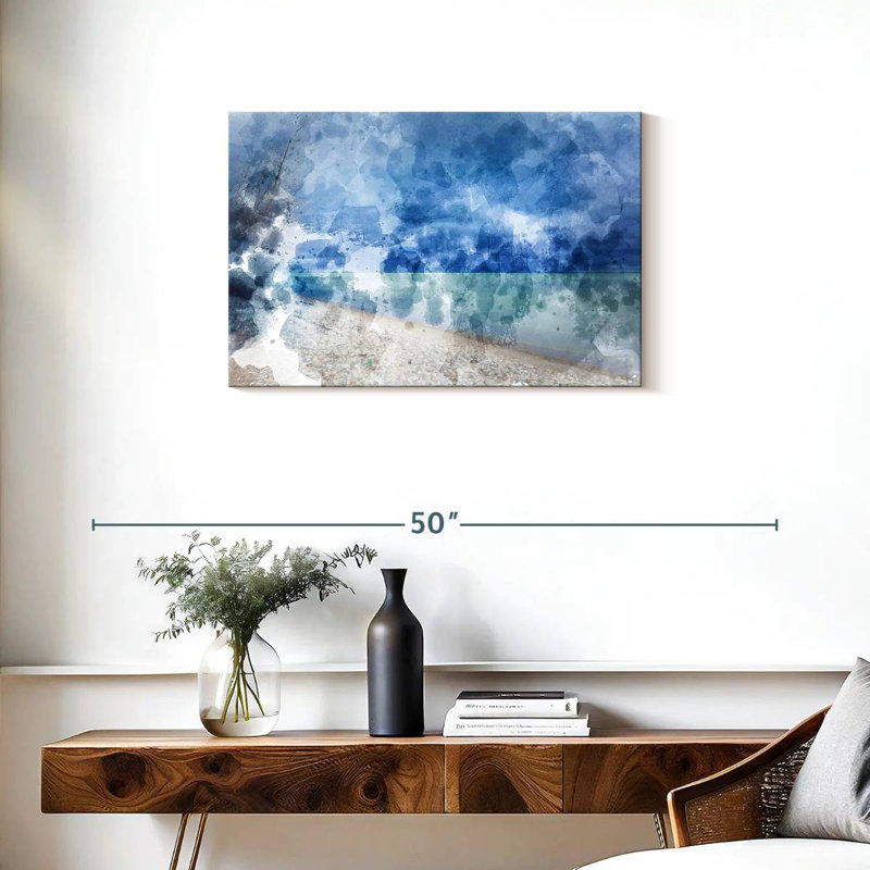 Paysage nautique nostalgique Gillard, H 20 po x l 30 po