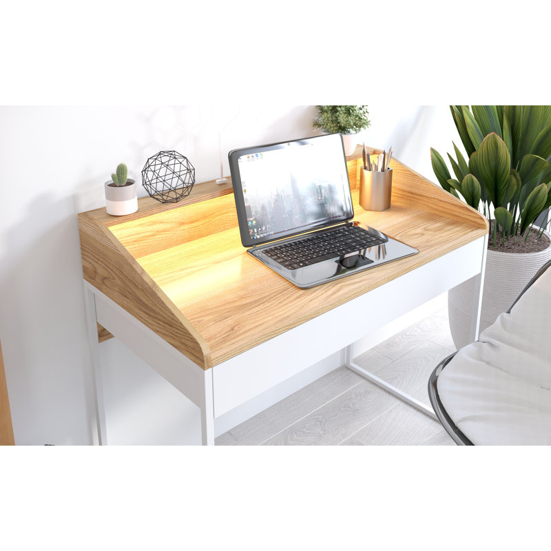 Caolain Desk, Yellow/White
