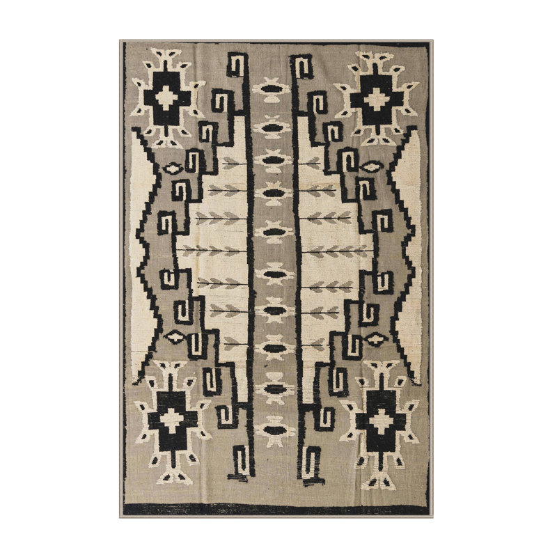 Tapis décoratif multicolore à motif abstrait, Rectangle 7 pi x 10 pi