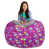 Canvas Multi-Colored Hearts on Purple
