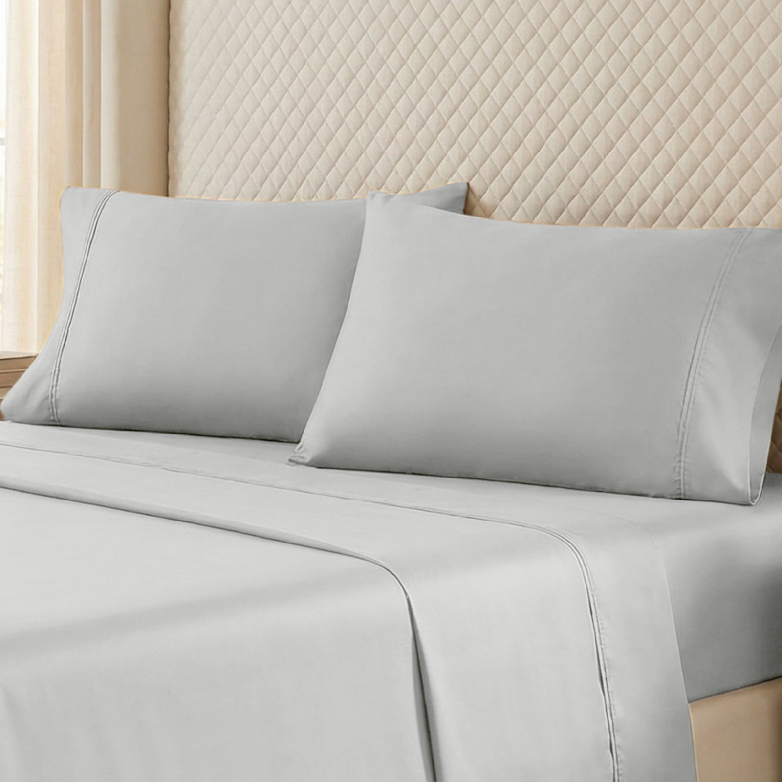 Edmont Cotton Pillowcase, Standard, Platinum
