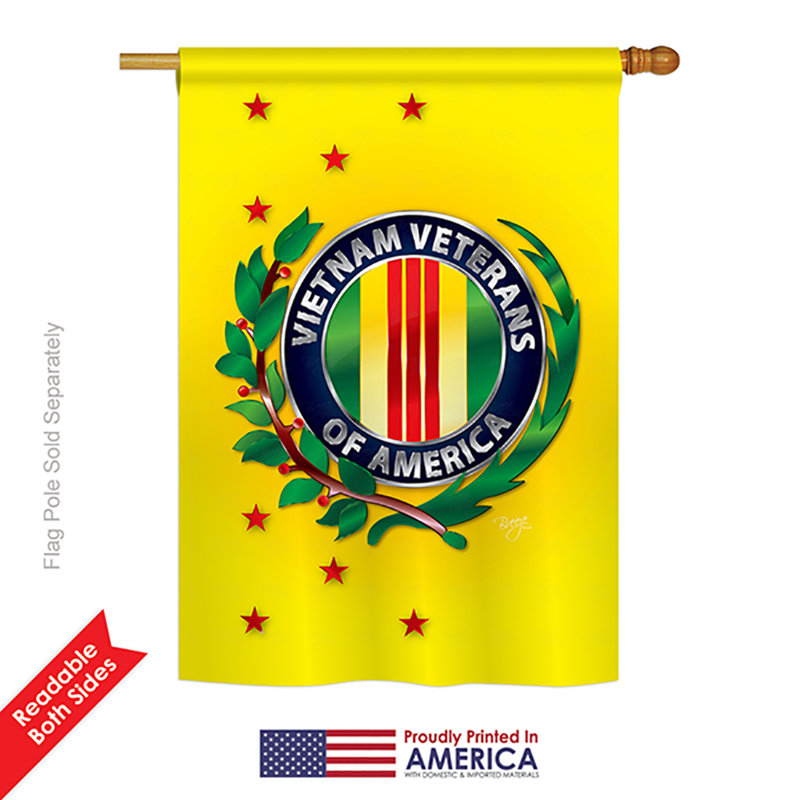 Drapeau vietnamien en polyester pour maison / jardin, H 18,5 po x l 13 po