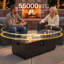 Outdoor Oversized Aluminum  Conversation Set With Firepit Table And 6-inch Cushion-705870000-705870006