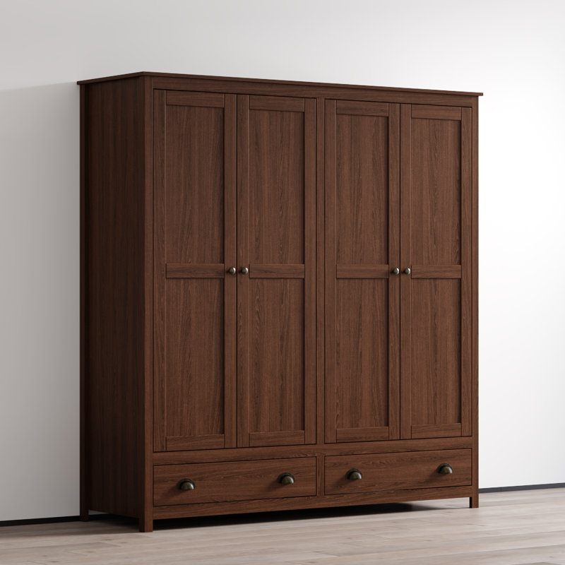 Armoire 69,3 po avec tablettes réglables Topazio, Noyer