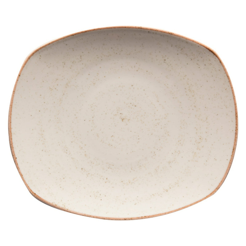 Corona - Assiettes à dîner carrées en porcelaine 12 po allant au lave-vaisselle, ensemble de 12