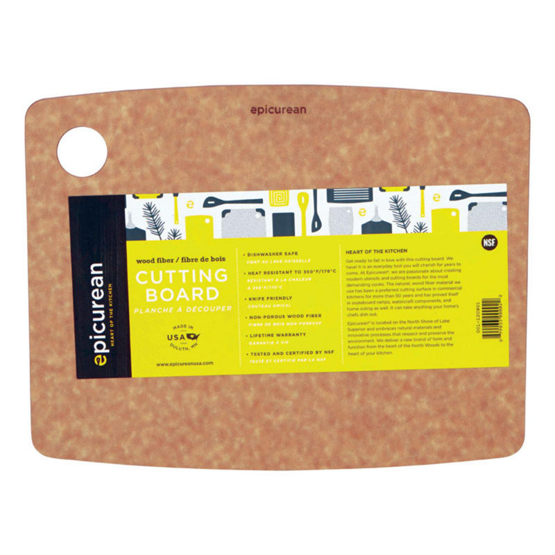 Natural Wood 11.5" x 9" Dishwasher Safe Cutting Board