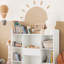 Bibliothèque pour enfants avec 8 compartiments de rangement, bibliothèque pour enfants et chambre d'enfant, blanc, l 41,7 po x P 11,8 po x H 40,9 po