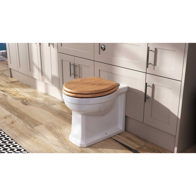 White Stone Courtez LPF Elongated Floor Mounted Kit (Seat Not Included)