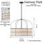 Luminaire suspendu tambour 1 lumière Gateway Park-1858829949