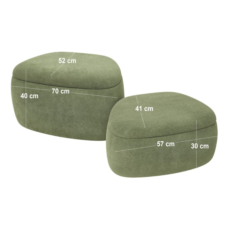 70 cm W Chenille Pouffe