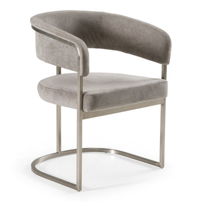 Sebastian - Modern Fabric + Steel Dining Chair