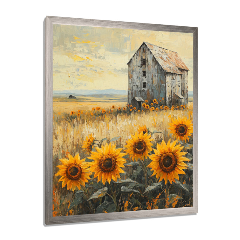 Dotsy - impressions sur toile florales, H 20 po x l 12 po, Reproduction encadrée d'une seule photo, Argent argent