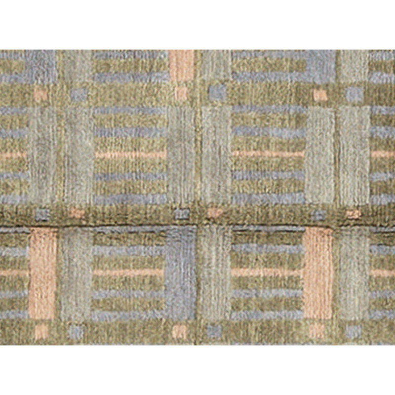 Hand Knotted Wool Area Rug in Multi
