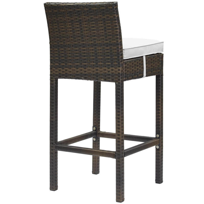 Tabouret de bar Havenside Home Bocabec, Blanc, Brun